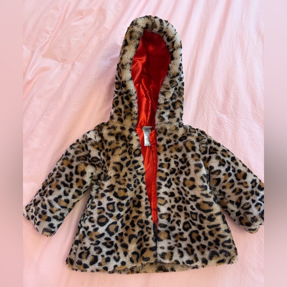 Cheeta print fur jacket size 12 months - Picture 1 of 3